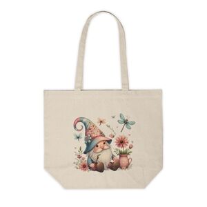 Garden Gnome Custom Canvas Tote Bag